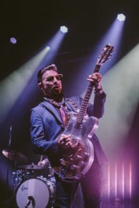 Scott Holiday of Rival Sons, playing Penny by Meloduene Guitars, Brixton Academy