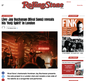 Rolling Stone France feature of Jay Buchanan's Holy Spirits, photographed by Olivia Johnston